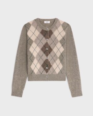 [셀린느] 아가일 알파카 울 카디건 2ADIN908Z.10BL