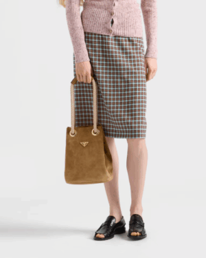 [프라다] 마리너 스몰 스웨이드 버킷 백 1BE082