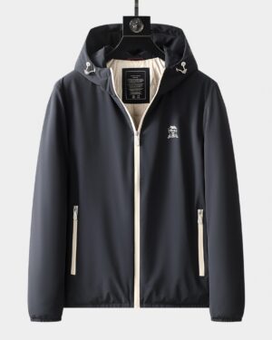 [브루넬로 쿠치넬리] 로고 자수 후드 바람막이 자켓 MM40A7440G