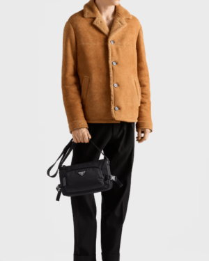 [프라다] 미디엄 리나일론 및 사피아노 가죽 숄더백 2VH192