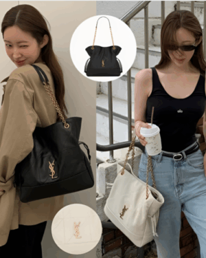 [생로랑] 제이미 미디움 램스킨 쇼퍼 833948