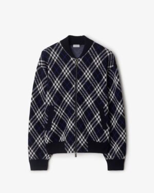 [버버리] 체크 울 블렌드 봄버 자켓 81106321