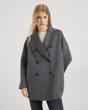 [브루넬로 쿠치넬리] 더블 브레스티드 캐시미어 숏 코트 (2 COLORS)