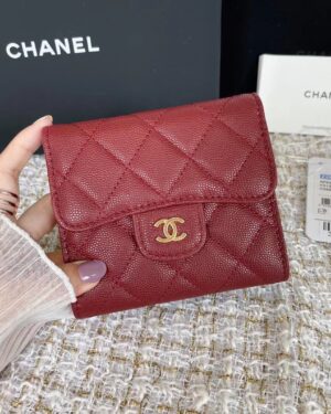 [샤넬] 반지갑 여성 클래식 캐비어 3단지갑 AP0231