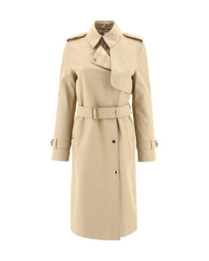 [버버리] 체크 패널 개버딘 트렌치코트