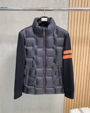 [제냐] 패션 미니넥 니트 패딩