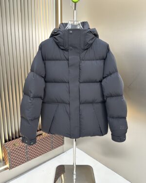 [제냐] 덕다운 후디 숏 패딩 자켓