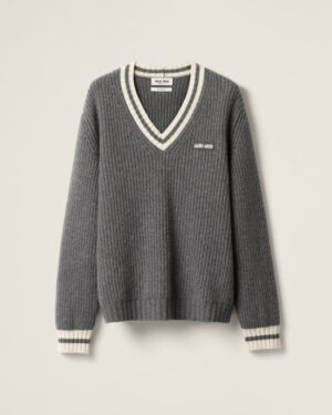 [미우미우] 울 캐시미어 폴로 스웨터 MMLA26