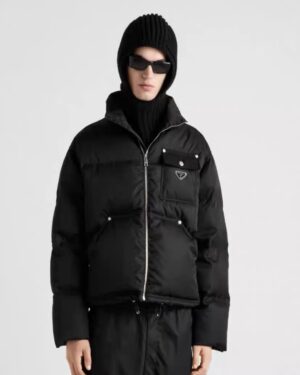 [프라다] 크롭드 리나일론 다운 재킷