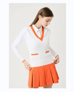 [PXG] V 넥니트 베스트 화이트