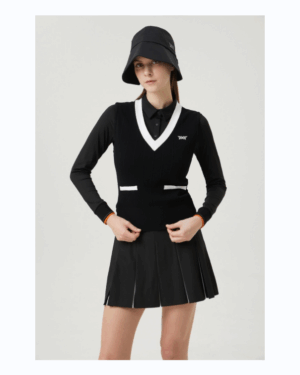 [PXG] V 넥니트 베스트 블랙