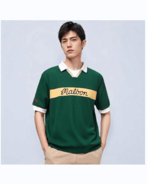 [말본] 남성 트레블 와플 카라 블록 티셔츠 (2 COLOR)