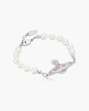 [비비엔 웨스트우드] V West 미니 바스 릴리프 펄 브레이슬릿 (2 COLOR)