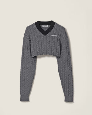 [미우미우] 울 및 코튼 스웨터 MML02K