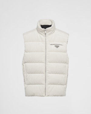 [프라다] 프라다 크롭 코듀로이 다운 베스트 (2 COLORS)