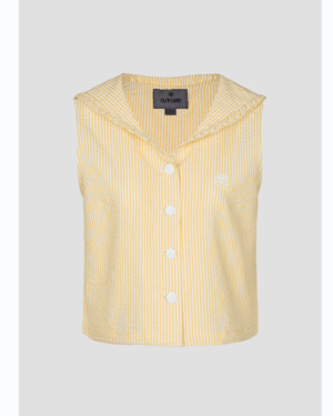 [지포이] 여성 데님 세일러 베스트 GNVAM25403YEX