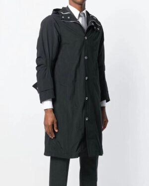 [톰브라운] 나일론 후드 롱 코트
