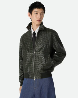 [보테가베네타] 인트레치아토 가죽 블루종 (2 COLORS)