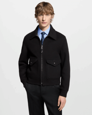 [루이비통] 울-실크 더블 페이스 블루종 1AGMQF