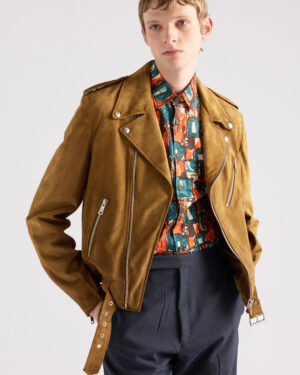 [프라다] 스웨이드 바이커 재킷