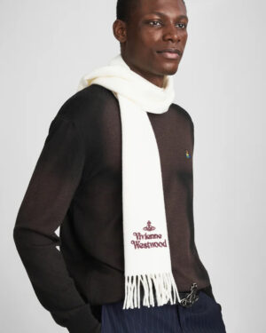 [비비엔 웨스트우드] 엠브로이더드 로고 스카프 (4 COLORS)