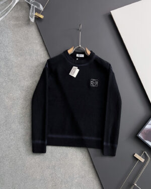 [로에베] 자수로고 라인포인트 캐시미어 양모 라운드니트 (2 COLORS)