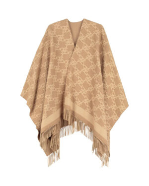 [펜디] 리버서블 울 & 캐시미어 폰초