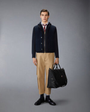 [톰브라운] 기스 인타르시아 메리노 울 후디/ 네이비