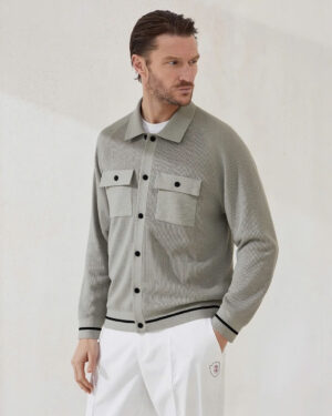 [브루넬로 쿠치넬리] 니트 셔츠 재킷 (3 COLORS)