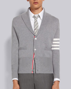 [톰브라운] 밀라노 스티치 메리노 울 4-바 숄 칼라 가디건 (2 COLORS)