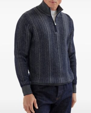 [브루넬로 쿠치넬리] 캐시미어 집업 스웨터 (2 COLORS)