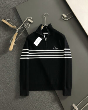 [디올] 스트라이프 하프집업 스웨터 (2 COLORS)
