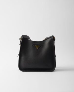 [프라다] 미디움 가죽 호보백 블랙 1BC073_2DKV