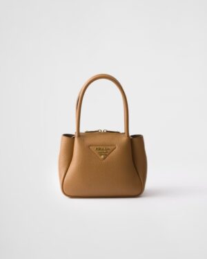 [프라다] 플루 가죽 미니 핸드백 브라운 1BA362