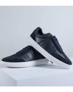 [브리오니] 스웨이드 트리밍 가죽 스니커즈