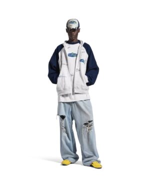 [발렌시아가] 바나나 라글란 더티 오버사이즈 집업 후디 (2 COLORS)