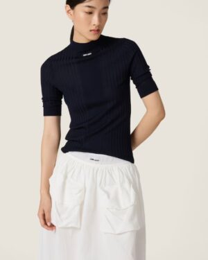 [미우미우] 골지 니트 울 스웨터 MML02L