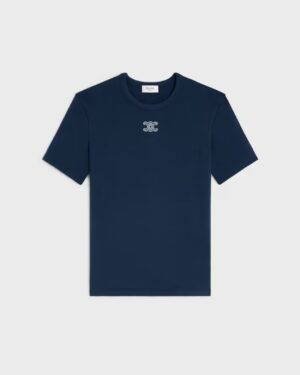 [셀린느] 트리옹프 티셔츠 - 리브드 코튼 저지 RX0IX1407.07OW