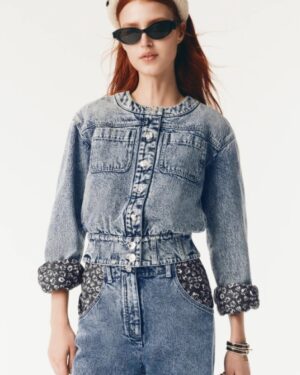 [샤넬] 워싱 데님 블루종  P80310-V72625-U2959