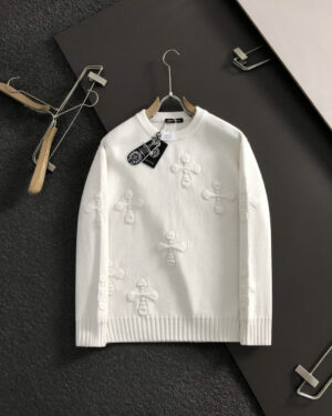 [크롬하츠] 세미터리 크로스 자카드 스웨터