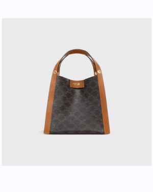 [셀린느] 스몰 큐보 백 - 트리옹프 캔버스 & 내추럴 카프스킨 124182Q72