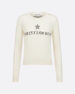 [디올] 캐시미어 니트 블랙 Dior Alphabet 모티브 스웨터 614S57A0053