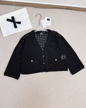[샤넬] 크로셰 니트 가디건 (2 COLORS)