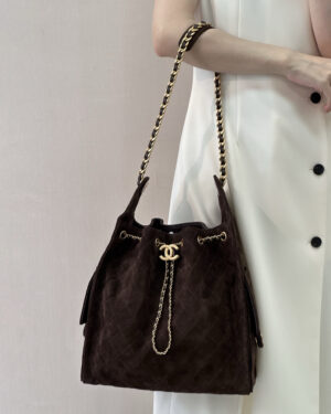 [샤넬] 25백 호보 미디엄 스웨이드 AS5311