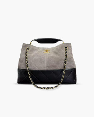 [샤넬] 스몰 쇼핑백 스웨이드 카프스킨 AS5634