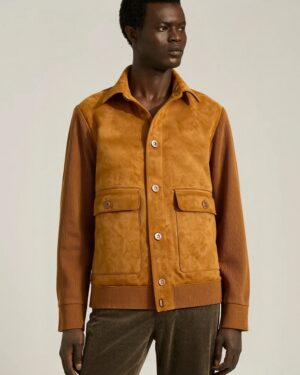 [키톤] 네추럴 레더 패널드 봄버 자켓 (4 COLORS)