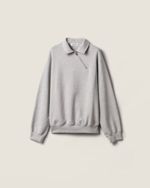 [미우미우] 지퍼 달린 면 플리스 재킷 MJLA04_18S8