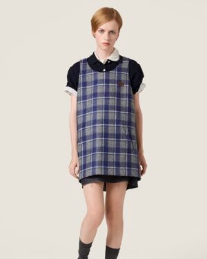 [미우미우] 체크무늬 미니 드레스 MF6155_1806