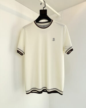 [브루넬로 쿠치넬리] 로고 자수 티셔츠 (2 COLORS)