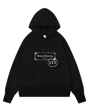 [메종마르지엘라] 520 스탬프 프린트 후드 스웨트셔츠 (2 COLORS)